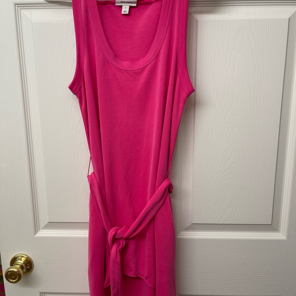 Pink Sleeveless high low dress